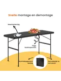 Inklapbare Tafel - Weerbestendig - 122x60x74cm