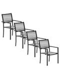 Tess 4st zwarte Tuinstoel