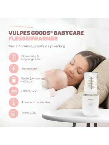 Flessenwarmer Wit Onderweg - MAX - 13200 mAh