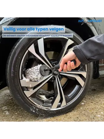 Velgenborstel + Banden Borstel - Slijtvaste Haren