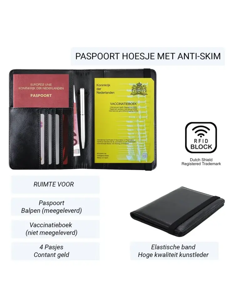 RFID Vaccinatiepaspoort Hoes Anti Skim Bescherming