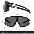 Fietsbril met 5 verwisselbare lenzen - sportbril