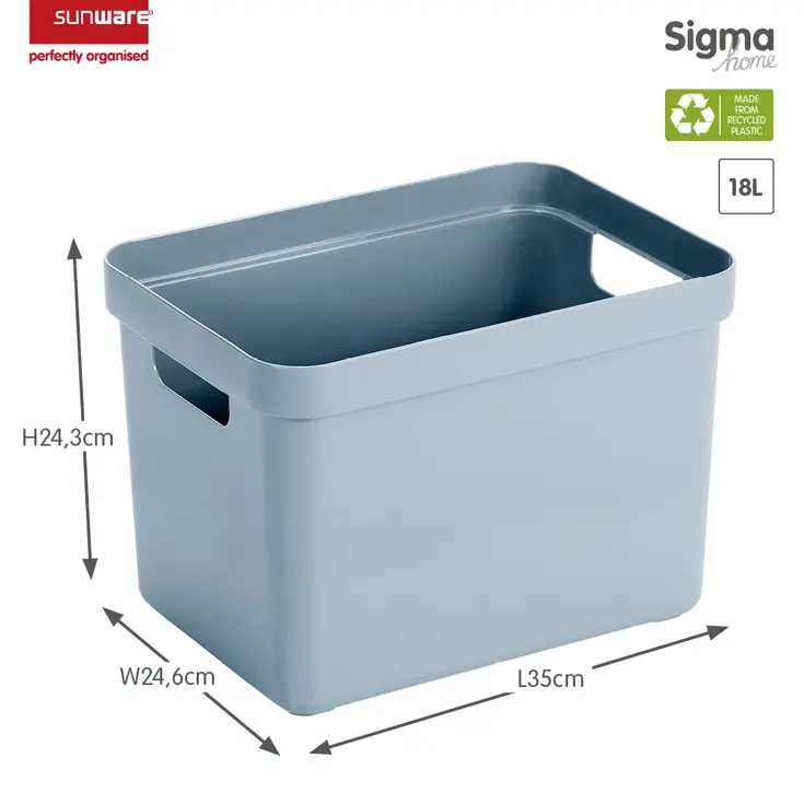 Sigma home - Opbergbox - 18L - 4-delig