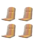Nox - Kuipstoelkussen Hoge rug - Set van 4