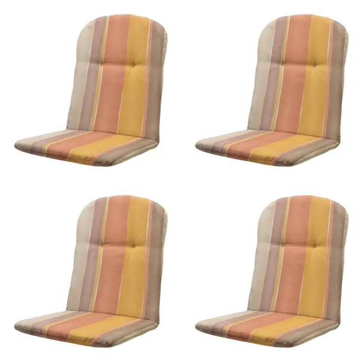 Nox - Kuipstoelkussen Hoge rug - Set van 4