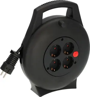 Vario-Line kabelhaspel 10 m, 4 stopcontacten