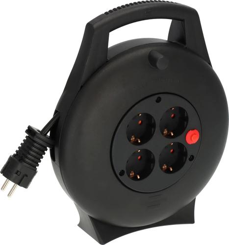 Vario-Line kabelhaspel 10 m, 4 stopcontacten
