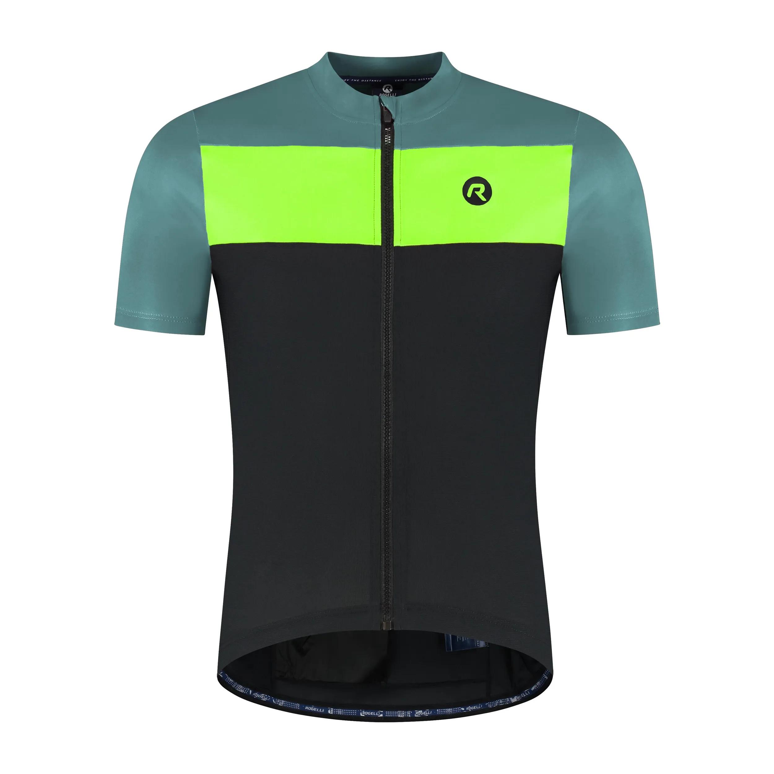 Rogelli Core Block  Fietsshirt Heren  Zwart-Turquoise