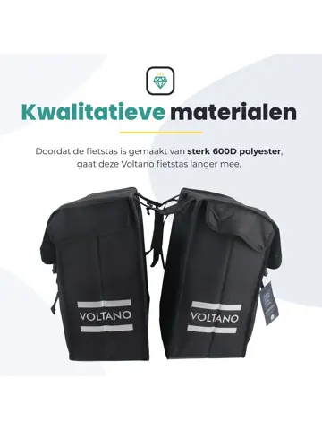Voltano Dubbele Fietstas XXL 60L