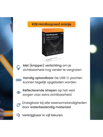Hardloopvest met verlichting oplaadbaar