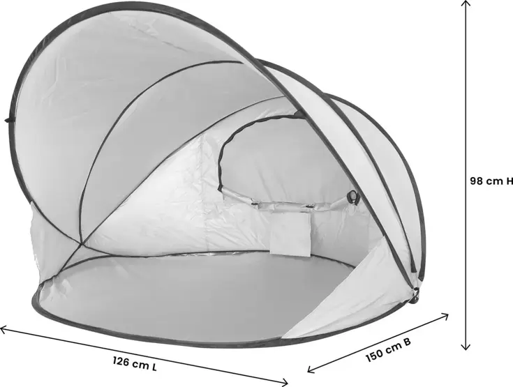 Luxe Pop Up Strandtent XXL - Anti-UV 50+