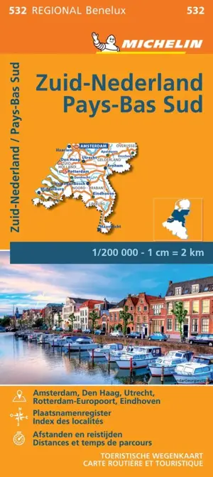 Kaart Regional 532 Nederland Zuid