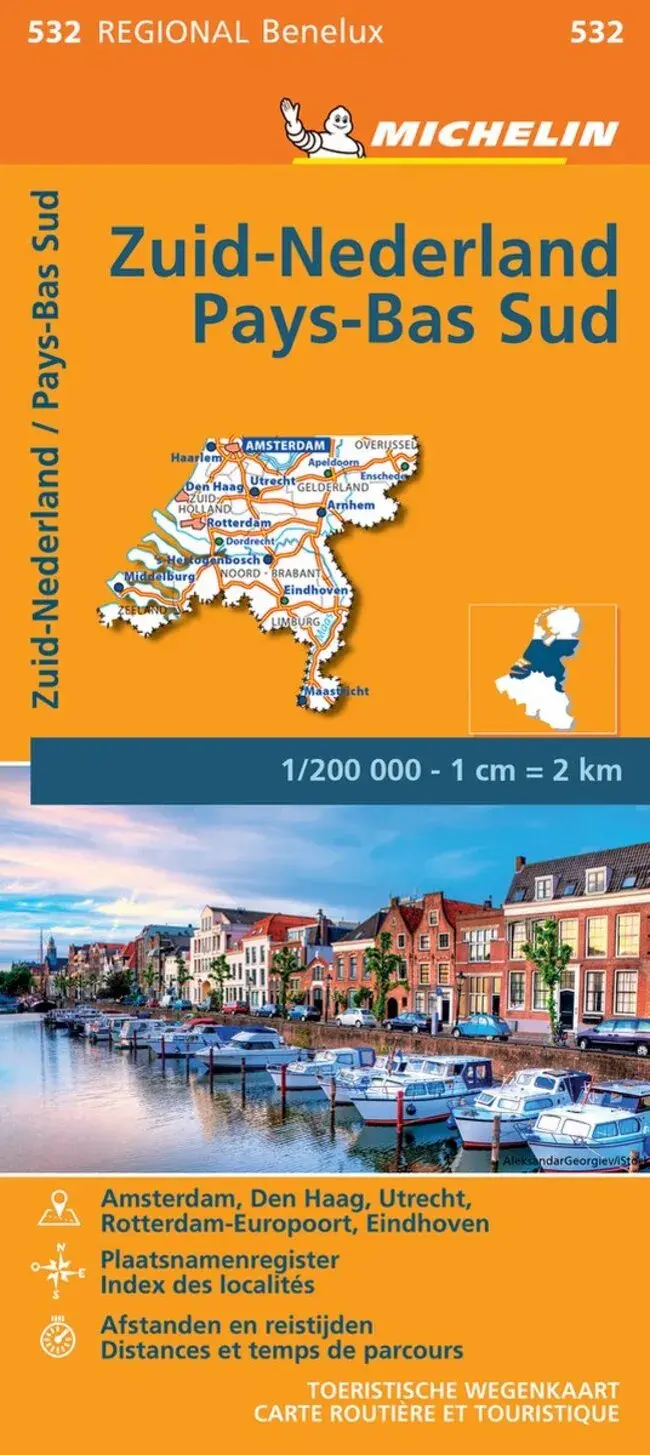 Kaart Regional 532 Nederland Zuid