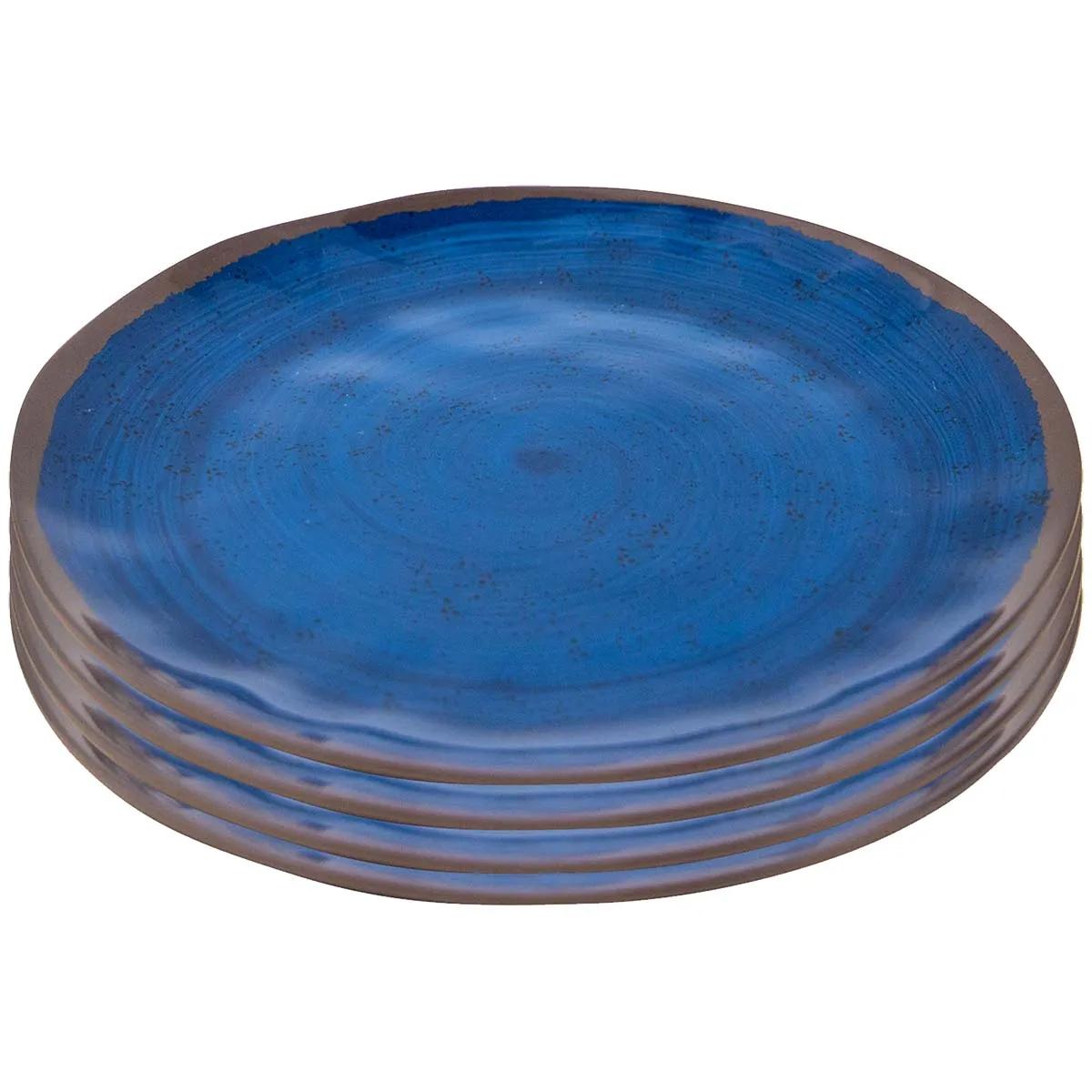 Bo-camp  Dinerbord Halo 4 Stuks Melamine  Donker Blauw