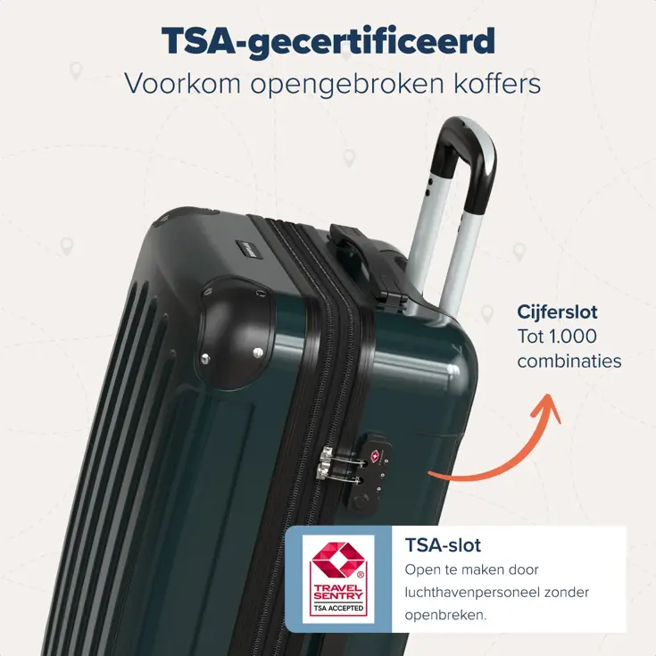Handbagage Koffer – 45L – Donkergroen