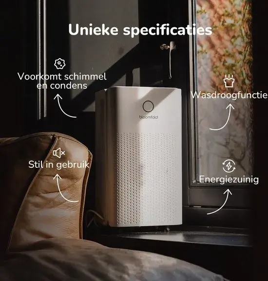 Bloomfold Luchtontvochtiger 12L per dag