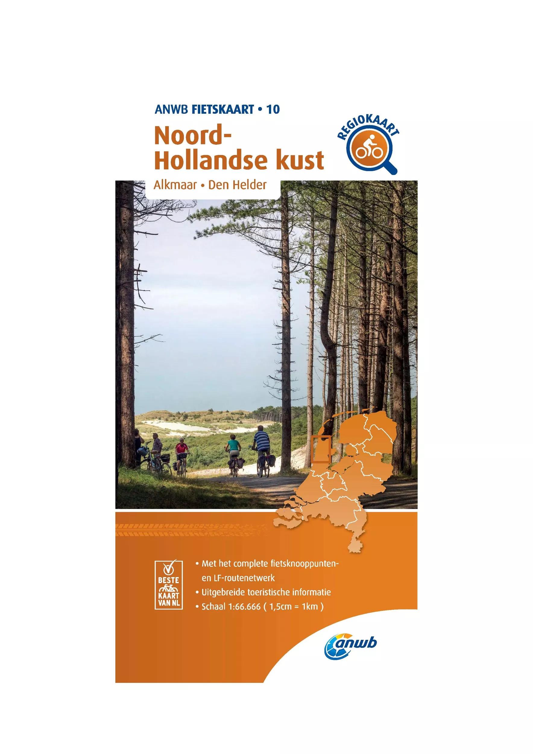 ANWB  Fietskaart 10- Noord-Holland Kust main product image