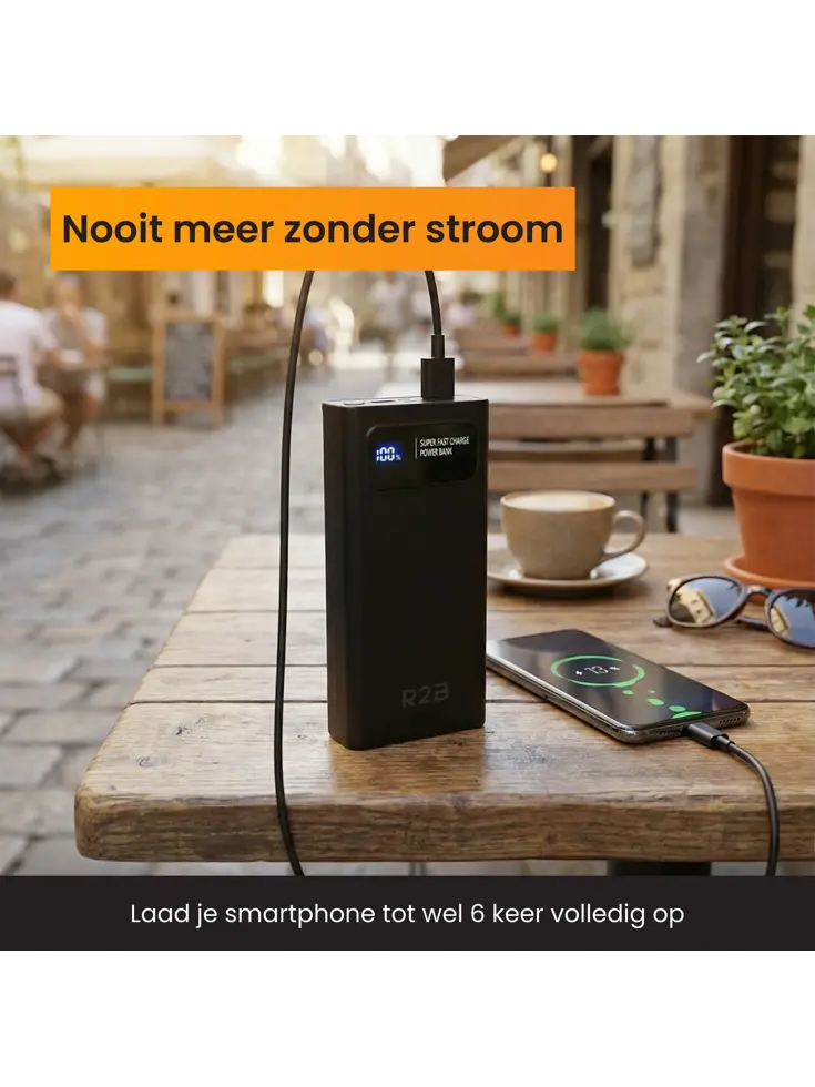 Powerbank 20000 mAh Snellader & LED Display