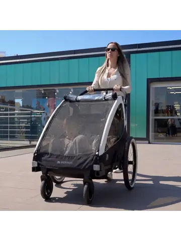 Luxe Fietskar V2 - 3-in-1 - Hardloopkinderwagen