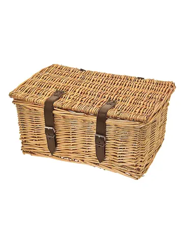 Natuurlijke rieten mand met deksel, Mini