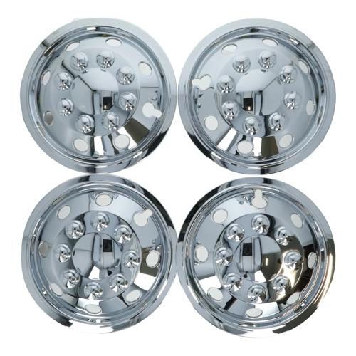 Wieldoppenset Chroom Bolvormig 14" - 4 Stuks