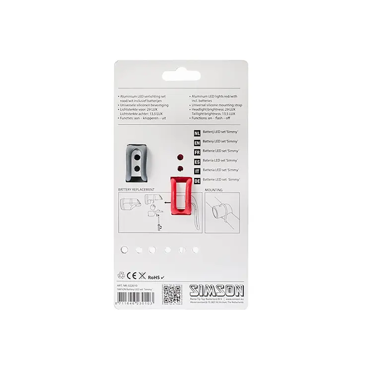 Batterij LED set Simmy met silicone behuizing