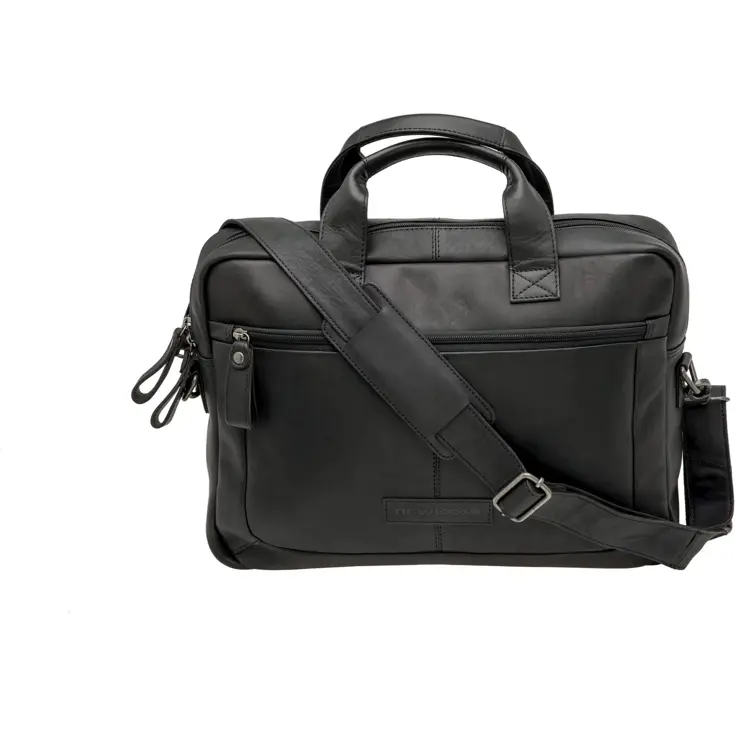 New Looxs laptoptas Luko leer zwart 7.5L