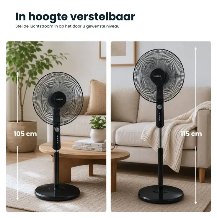 Luvego - Statief Ventilator - TImer