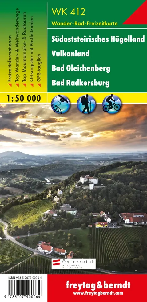 Wandelkaart WK412 Südsteirische Hügelland