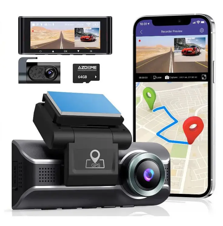 M550 Pro 2CH 4K Wifi GPS 64gb dashcam
