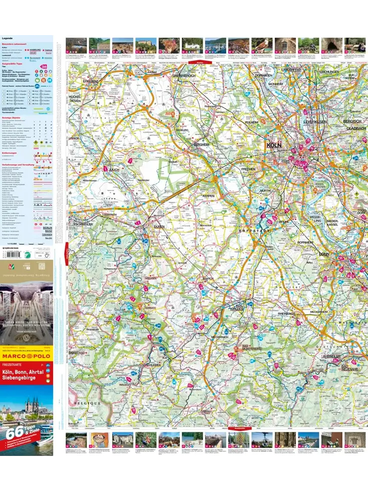 Toeristische kaart FZK 21 Köln - Bonn