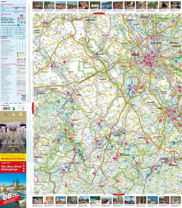 Toeristische kaart FZK 21 Köln - Bonn