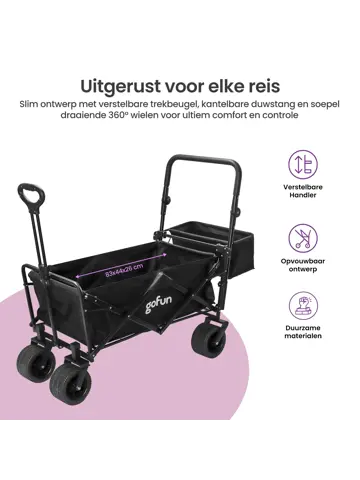 Bolderkar XXL - 150L - Opvouwbaar