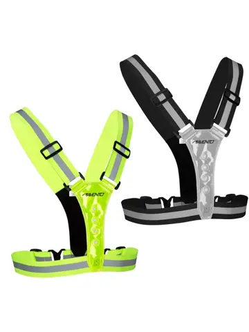 Hardloopvest met ledverlichting - Fluorgeel