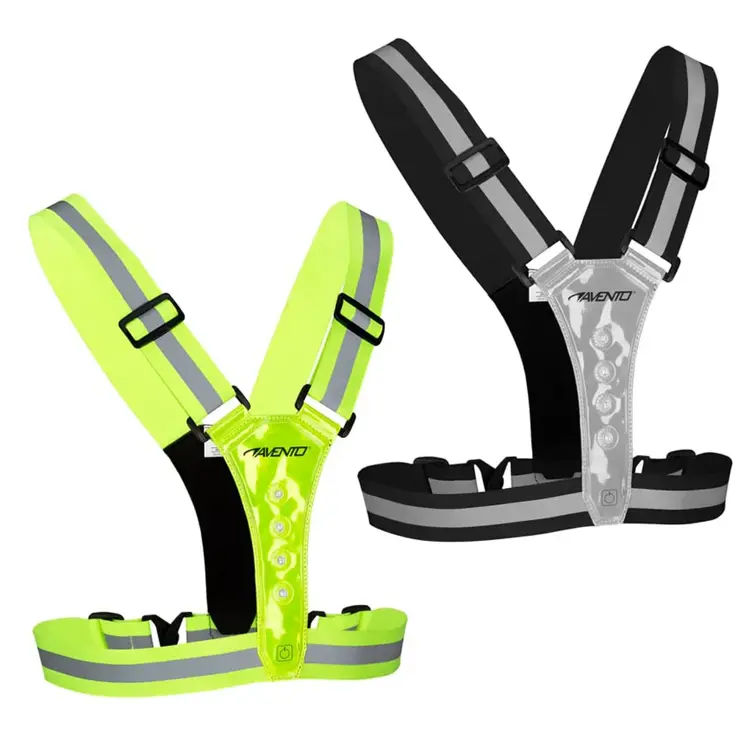 Hardloopvest met ledverlichting - Fluorgeel