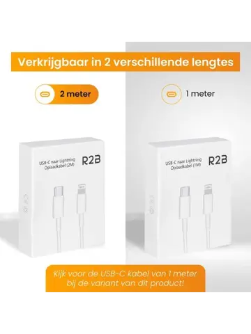USB-C naar Lightning Kabel - 2 Meter