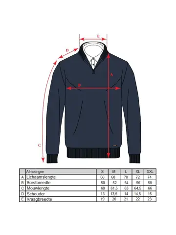 Heren Mock Zip Pullover