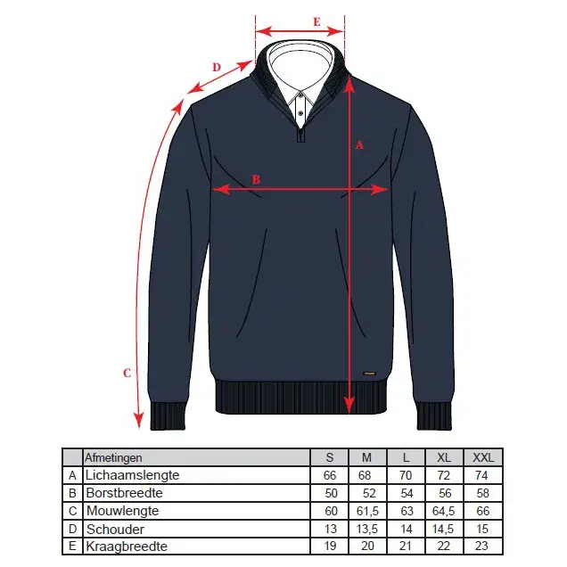 Heren Mock Zip Pullover