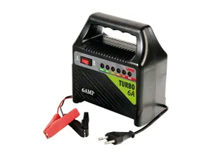 Turbo 6A acculader 6/12V met LED-indicatoren