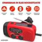 Noodradio® Solar Powerbank Opwindbaar Rood