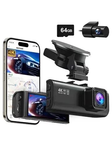 F7NT Touch 4K Touch Wifi GPS 2CH 64gb dashcam