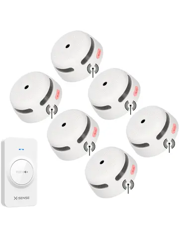 XS01-W Koppelbare rookmelder 6-pack + RC01
