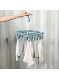 Opvouwbaar hangend droogrek - 28 knijpers