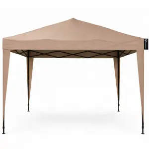 Easy Up Partytent 3x3 m Taupe - Stalen Frame