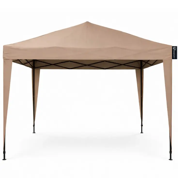 Easy Up Partytent 3x3 m Taupe - Stalen Frame