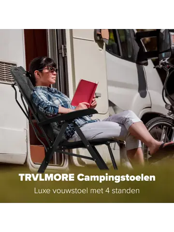 Campingstoel Luxe Duo – Draagtas – Zwart