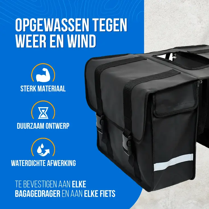 Fietstassen Dubbel Waterdicht - 40L