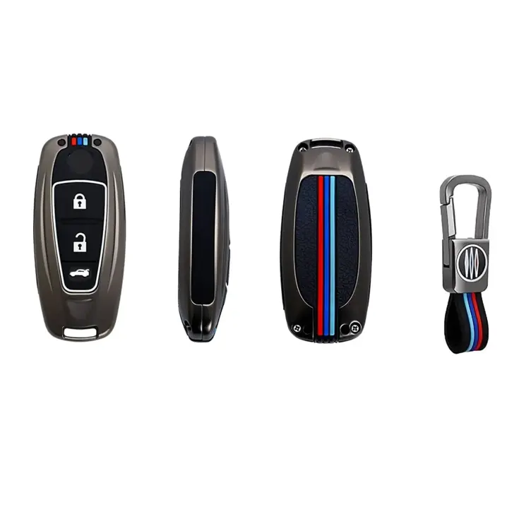 Metalen Sleutelhoesje voor Suzuki grijs A3B