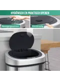 Avalo Prullenbak met Sensor 50L - RVS