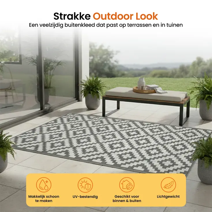 Buitenkleed - 183x290cm - Incl. Draagtas